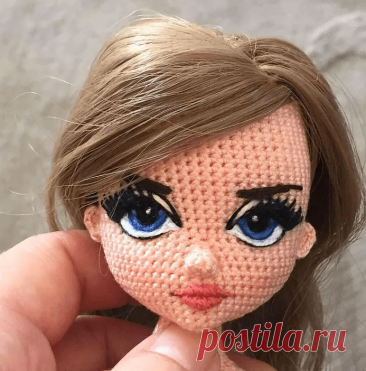 Как вышить глаза вязаной игрушке нитками