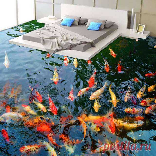 Наливные 3d полы в интерьере: 26 фото идей ~ ALL-DEKOR.RU