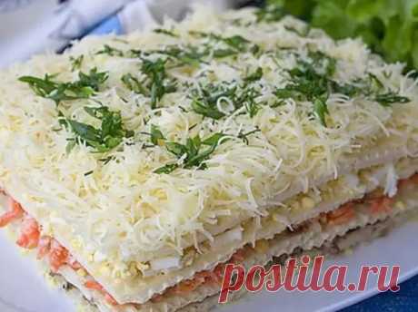 Рецепт потрясающего закусочного торта из вафельных коржей с курицей и грибами - Вкусные рецепты - медиаплатформа МирТесен