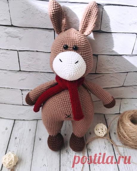 PDF Ослик Эл крючком. FREE crochet pattern; Аmigurumi animal patterns. Амигуруми схемы и описания на русском. Вязаные игрушки и поделки своими руками #amimore - ослик, осёл, животное.