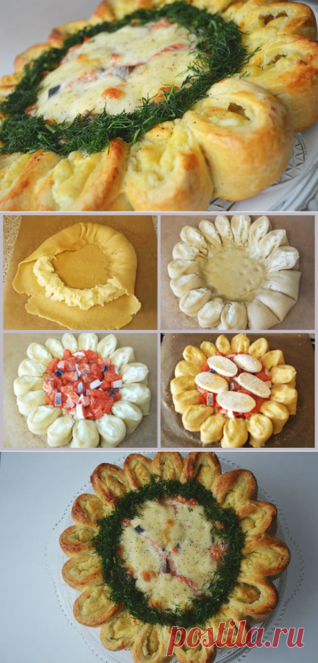 Пирог картофельно-рыбный &quot;Цветок&quot;