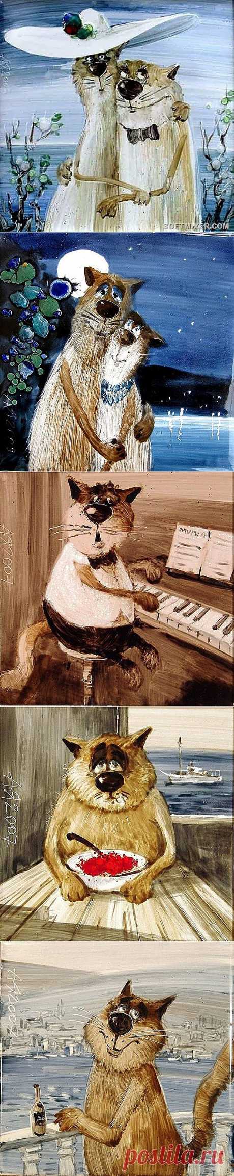 =Коты художника Анатолия Ярышкина=.