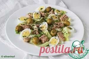 Салат из печени трески с перепелиными яйцами - кулинарный рецепт