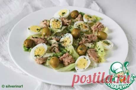 Салат из печени трески с перепелиными яйцами - кулинарный рецепт