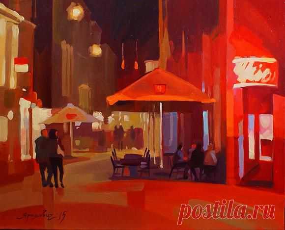 Вечерние огни. Город, автор Анастасия. Артклуб Gallerix