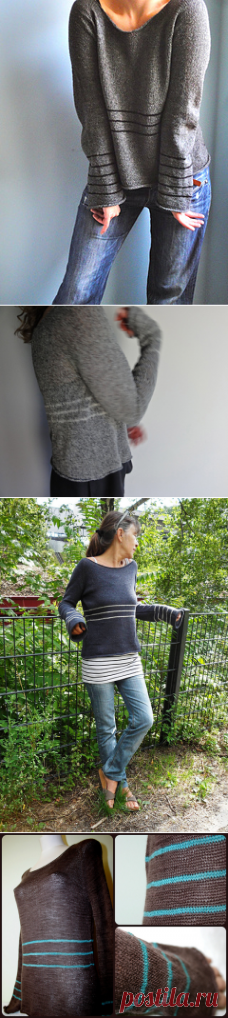 Ravelry: Cloud Stripe Sweater pattern by Judy Brien