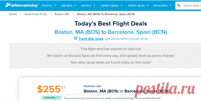 !!!!!!!!!!!Cheap Flights from Boston, MA (BOS) to Barcelona, Spain (BCN) | Airfarewatchdog