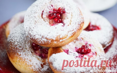 Карельские булочки с брусникой и ржаными хлопьями Nordic