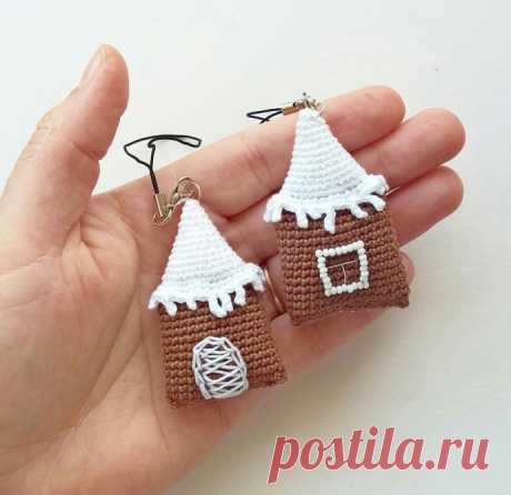 Пряничный домик крючком
