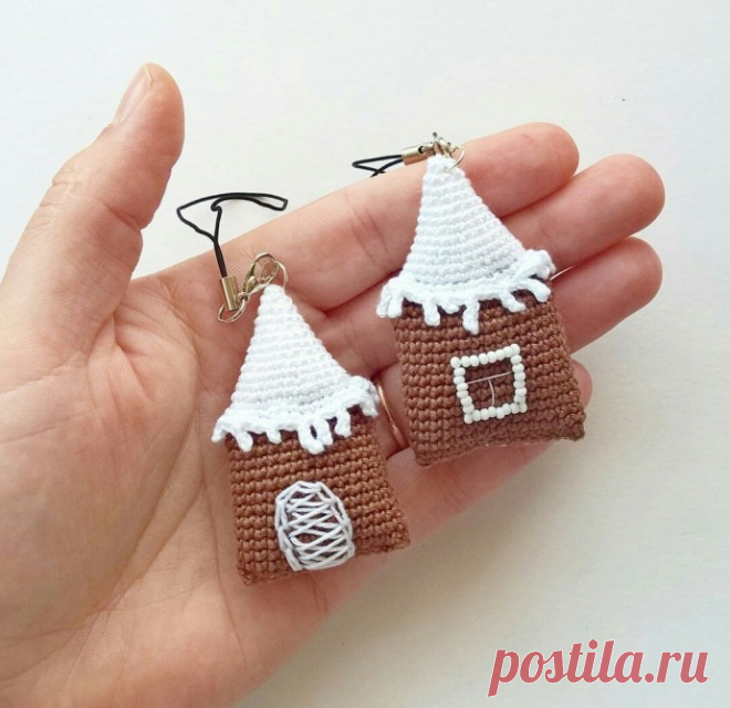 Пряничный домик крючком
