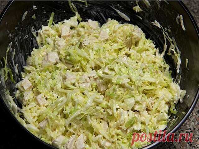 Салат из свежей капусты с курицей - Вкуснотища необыкновенная!
