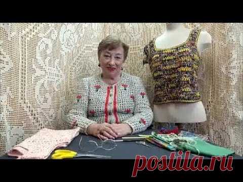 Топик из полосок шёлковой ткани. Мастер-класс по вязанию крючком от О. С. Литвиной.