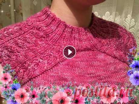 Джемпер ХИТ. Неклассический реглан сверху. Модель БЕЗ РОСТКА! 1 часть МК по вязанию детской модели здесь МК по вязанию ростка в этой модели МК 2 часть, продолжение вязания малинового джемпера ТАЙМИНГ: 4:35 О пряже 7:37 О...