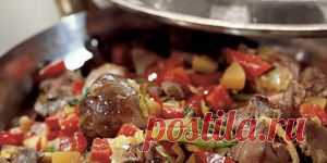 Жаркое из куриной печени