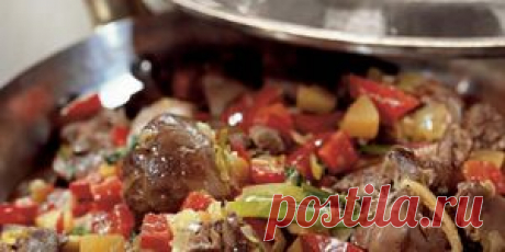 Жаркое из куриной печени