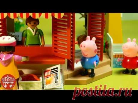 Свинка Пеппа помогает в магазине. Мультик из игрушек Peppa Pig для детей stop motion - YouTube