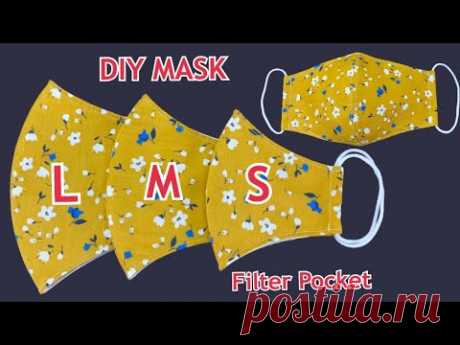 New Trending ! Diy Face Mask All Size S M L With Filter Pocket Create Easy Pattern Sewing Tutorial |