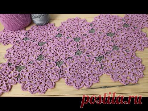 Круглые мотивы СОЕДИНЕНИЕ вязание крючком НЕРЕГУЛЯРНАЯ СЕТОЧКА How to join motifs Diy crochet