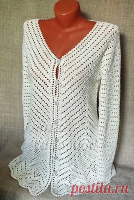 Жакет &quot;Диагональ&quot; с длинным рукавом авторский