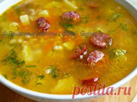 Суп с фасолью и копчёными колбасками. Рецепт с фото. Пошаговые фотографии. Gurmel