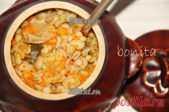Перловая каша с мясом в горшочках (рецепт с фото) | RUtxt.ru