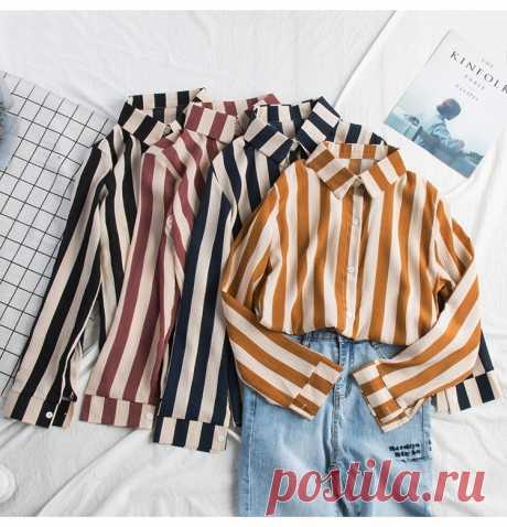 Полосатая стильная рубашка, разные цвета, бесплатная доставка
#одежда #мода #рубашка