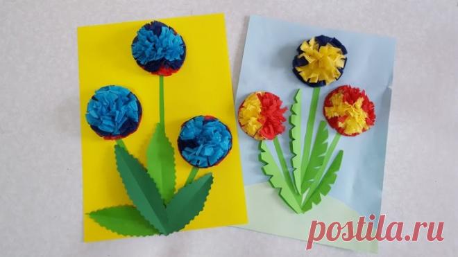 ​Объемные аппликации из бумаги — Поделки с детьми