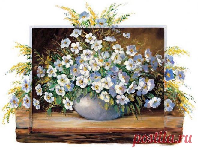Букет из полевых цветов. Художница Anna Paleta..