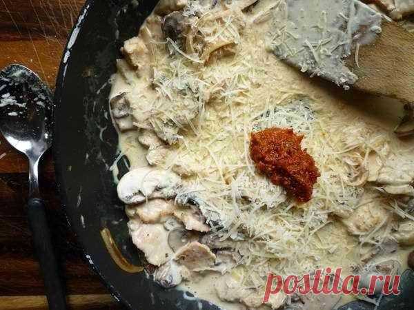 Как приготовить паста тальятелле с соусом из курицы и грибов. - рецепт, ингредиенты и фотографии
