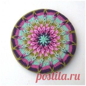 Сидушка на табурет крючком