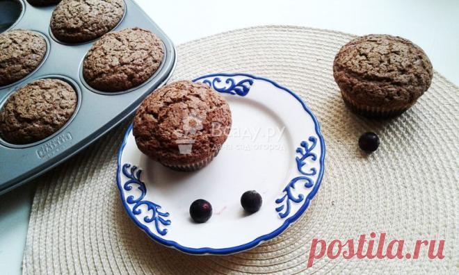 Шоколадные кексы со смородиной
