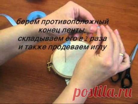 Вышивка лентами для начинающих - изучаем технику вместе (видео)