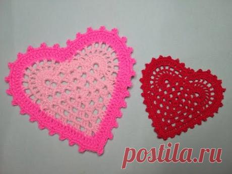 Подставка под горячее. Сердечко крючком. Вязание крючком 2020.