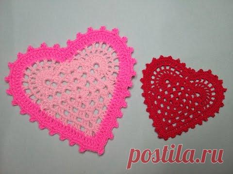 Подставка под горячее. Сердечко крючком. Вязание крючком 2020.