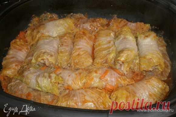 Голубцы из пекинской капусты. Ингредиенты: капуста пекинская, мясной фарш, рис | Едим Дома кулинарные рецепты от Юлии Высоцкой