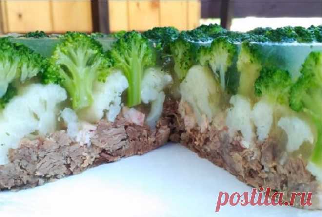 Заливной мясной торт «Леший» будет украшением праздничного стола!