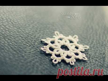 Tatting tutorial #1 - a little snowflake :)