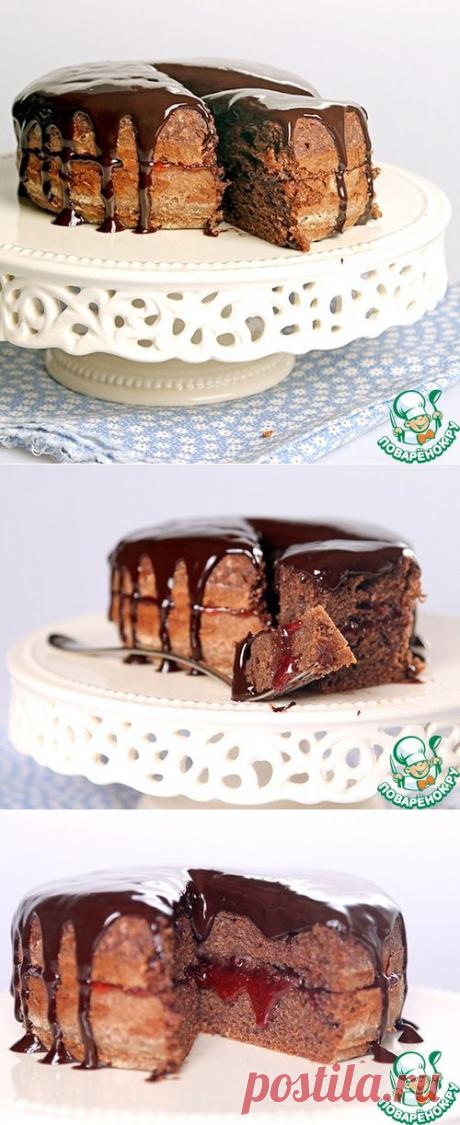 Шоколадный пирог с джемом - кулинарный рецепт