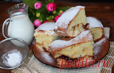 Пирог на кефире с вареньем - рецепт с пошаговыми фото | Все Блюда