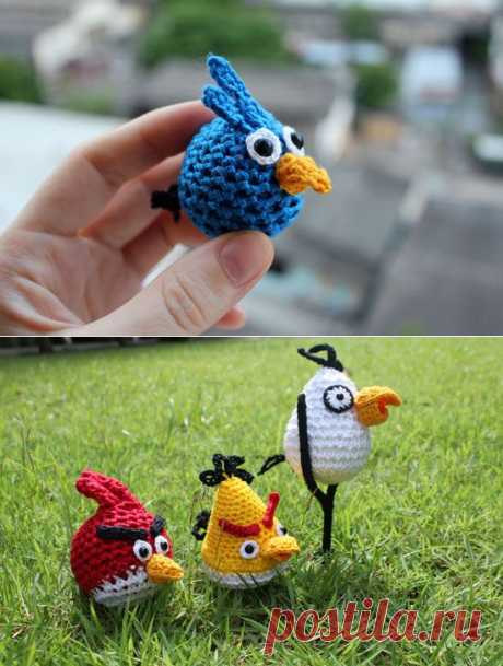 Вязаные птички из игры Angry Birds – мастер-класс | Амигуруми