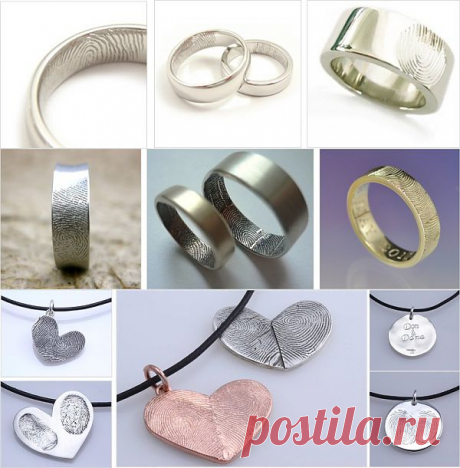 Обручальные кольца с отпечатком пальца!