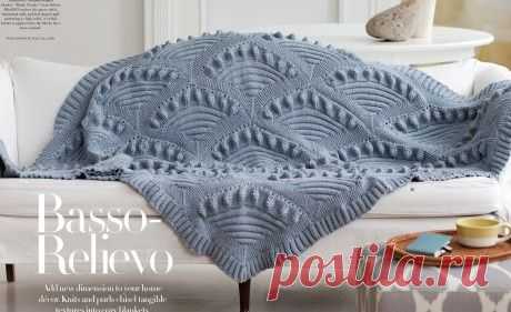 Плед спицами. Подборка из 17 схем вязаных пледов с описанием на knitka.ru. Бесплатно., Вязание для дома