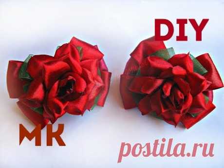 Цветы из лент канзаши \ Flowers of the tapes kanzashi \ мастер класс \ DIY