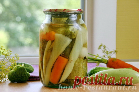 Овощное ассорти на зиму с кабачками - Домашний Ресторан