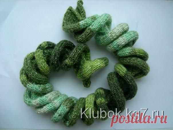 Спиральный шарф спицами или Ruffles Scarf | Клубок