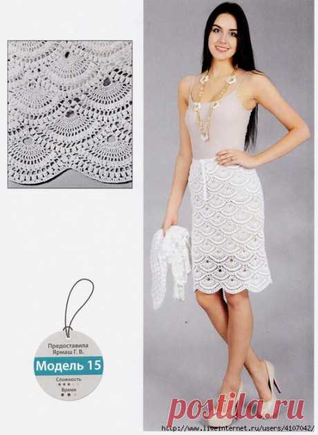 Crochetemoda Блог: вязание крючком юбка