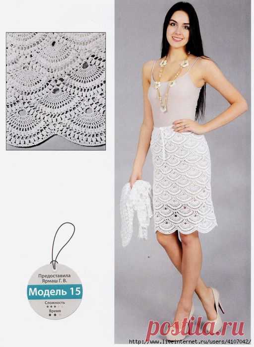 Crochetemoda Блог: вязание крючком юбка