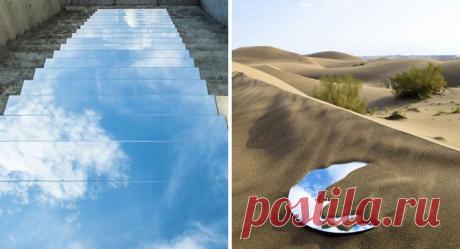 Инсталляции из зеркал иранской художницы Ширин Абединирад