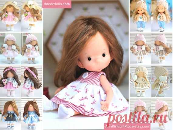 Interior Decor Doll Tilda Doll Handmade Love Art Doll | Etsy Hello, dear visitors!  This is handmade textile tilda doll created by Master Maria L (Kazan, Russia). Doll can be made by Order. Doll is 21-22 cm (8.6 inch) tall. This fabric cloth doll can move hands, turn head, sit and stand. Dolls hair are natural and made from sheep. Cloth and shoes are