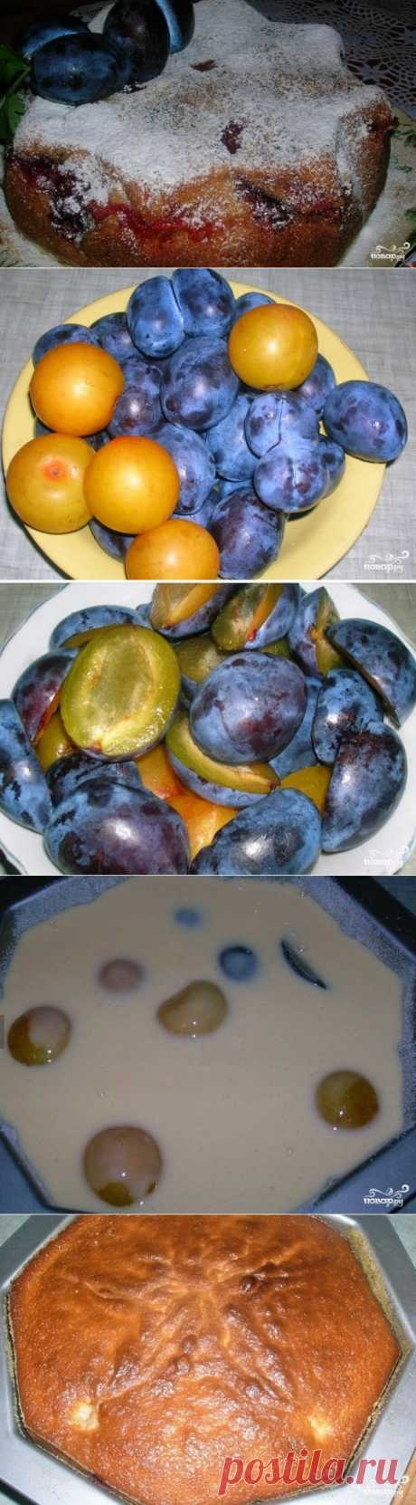Сливовый пирог на скорую руку - пошаговый кулинарный рецепт на Повар.ру
